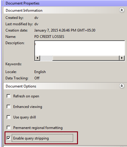 Query Stripping in BO reports | DWBI castle