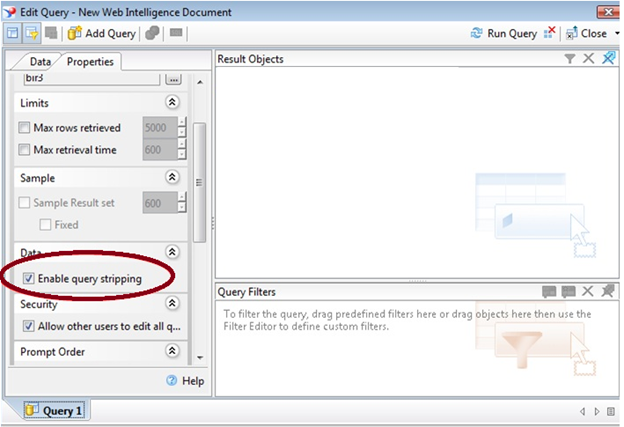 Query Stripping in BO reports | DWBI castle