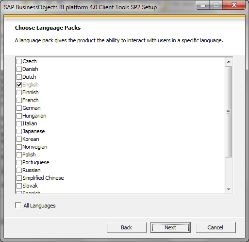 SAP BI 4.0 client tools installation5