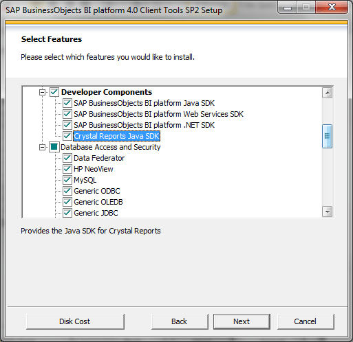 SAP BI 4.0 client tools installation8